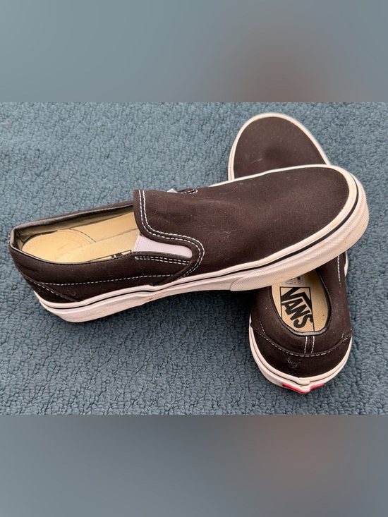 Vans Other - Vans Slip-On Loafers in Black Canvas with White Trim